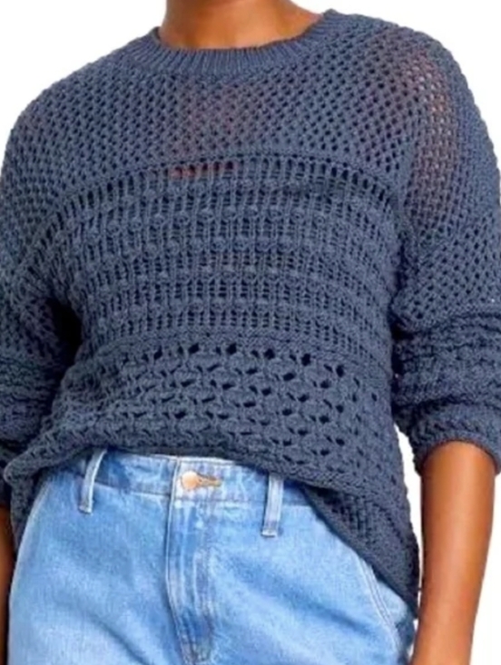Universal Thread Sweaters - Universal Thread | MEDIUM | Open-work Crewneck Pullover sweater